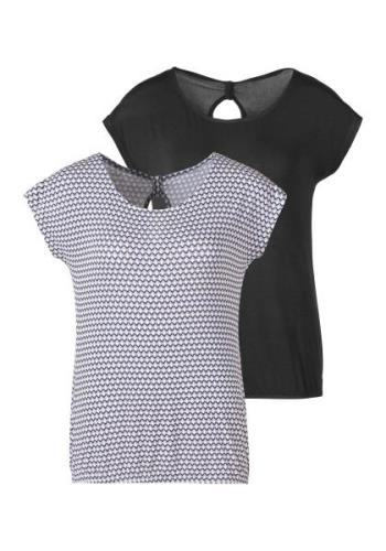 NU 20% KORTING: Vivance T-shirt met een cut-out en fijne plooi in de n...