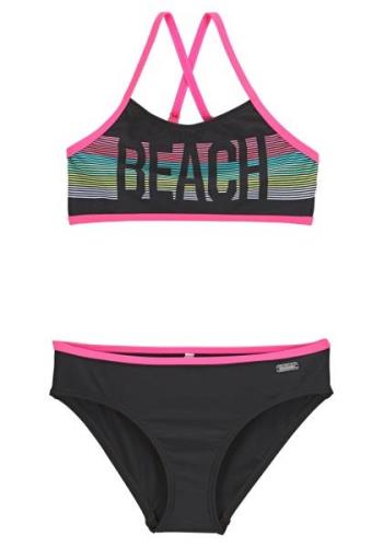 NU 20% KORTING: Bench. Bustierbikini met pinkkleurige contrasterende p...