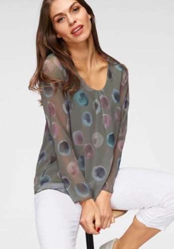 Aniston SELECTED Blouse zonder sluiting met ondoorzichtige jerseyvoeri...