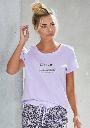 NU 20% KORTING: Vivance Dreams Pyjama top met statementprint