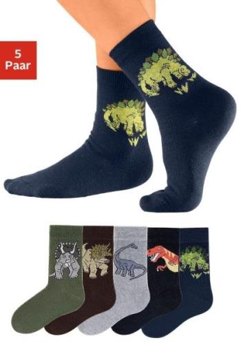 H.I.S Sokken met dinosaurusmotieven (5 paar)