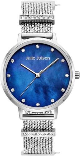 Julie Julsen Kwartshorloge CHARMING SILVER BLUE, JJW1231SME-34-2