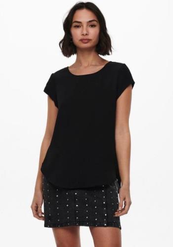 NU 20% KORTING: Only Blouse met korte mouwen ONLVIC S/S SOLID TOP NOOS...