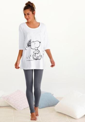 Peanuts Pyjama met legging en casual shirt met snoopy-print (2-delig, ...