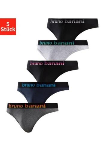 Bruno Banani String met gestreepte logoweefband (set, 5 stuks)