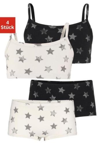 Vivance Set: bustier met sterrenprint (set, 4-delig, Met hipster)