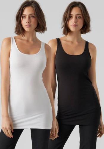 NU 20% KORTING: Vero Moda Tanktop VMMAXI MY SOFT LONG TANK TOP 2-PACK ...