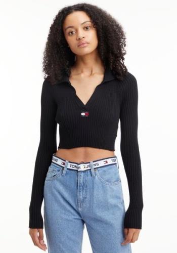 TOMMY JEANS Gebreide trui TJW BADGE RIB COLLAR SWEATER