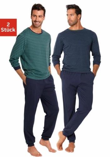 le jogger® Pyjama lang, in streepdesign (4-delig, Set van 2)