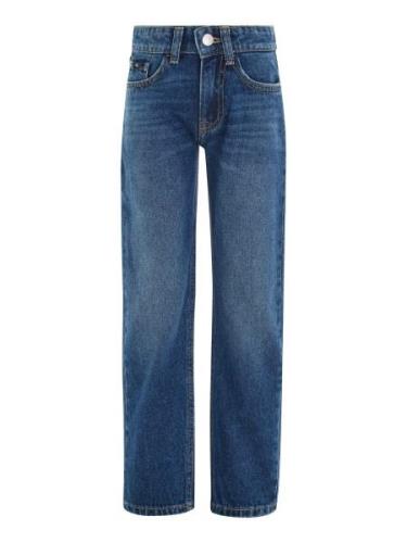 NU 20% KORTING: Calvin Klein Stretch jeans REGULAR STRAIGHT OCEAN BLUE