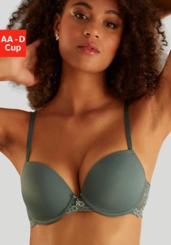 Lascana Push-up-bh met beugel en kanten achterkant, dessous