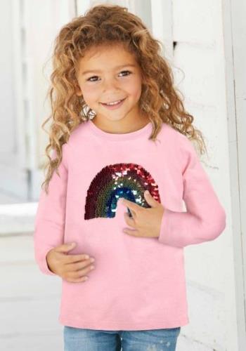 NU 20% KORTING: KIDSWORLD Shirt met lange mouwen Regenboog met omkeerb...