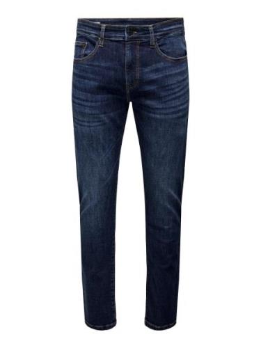 NU 20% KORTING: ONLY & SONS Straight jeans ONSWEFT REG.DK. BLUE 6752 D...