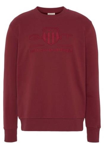 Gant Sweatshirt D1. TONAL ARCHIVE SHIELD C-NECK met logoborduursel op ...