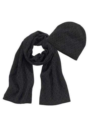 Calvin Klein Gebreide muts GS MONOGRAM SCARF+BEANIE (2 stuks)