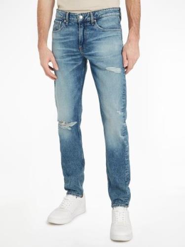 Calvin Klein Tapered jeans SLIM TAPER met leren badge