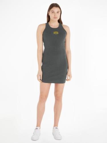 NU 20% KORTING: TOMMY JEANS Jerseyjurk TJW VINTAGE FLAME BODYCON DRESS