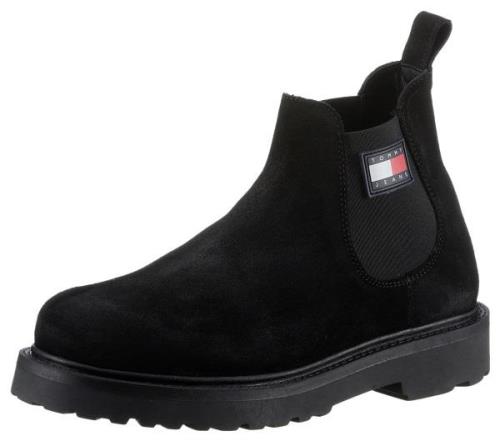 NU 20% KORTING: TOMMY JEANS Chelsea-boots TOMMY JEANS SUEDE BOOT met p...