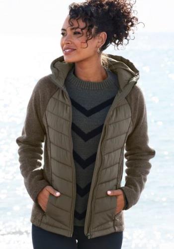 NU 20% KORTING: Vivance Gewatteerde jas met tricot-fleece-mouwen