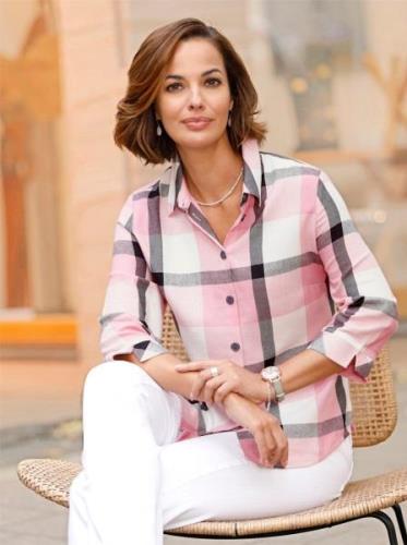 Casual Looks Geruite blouse