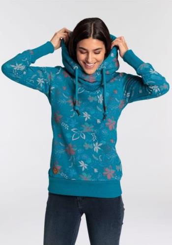 Ragwear Sweater GRIPY FLOWERS O Hoodie met gebloemde print all-over