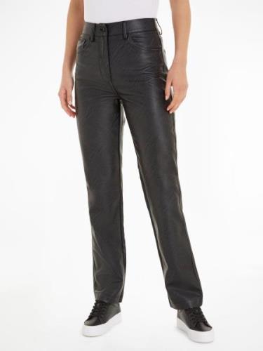 NU 20% KORTING: Calvin Klein Imitatieleren broek FAUX LEATHER HIGH RIS...