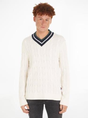 NU 20% KORTING: TOMMY JEANS Gebreide trui TJM REG V-NECK CABLE SWEATER