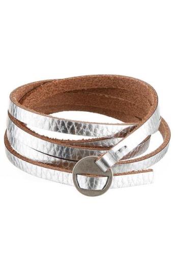 NU 20% KORTING: Firetti Leren armband In wikkel-look, coole metalen ge...