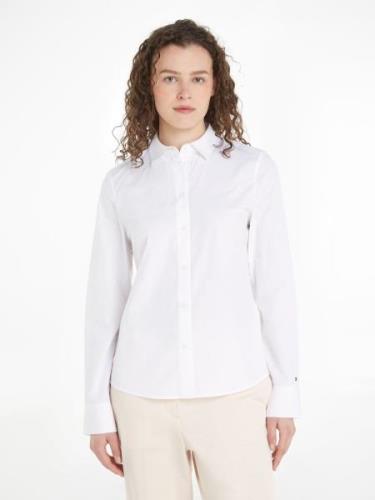 NU 20% KORTING: Tommy Hilfiger Klassieke blouse met geborduurd logo