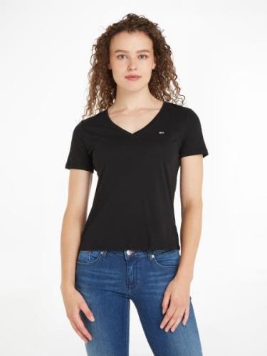 NU 20% KORTING: TOMMY JEANS Shirt met V-hals met tommy jeans-merklabel...