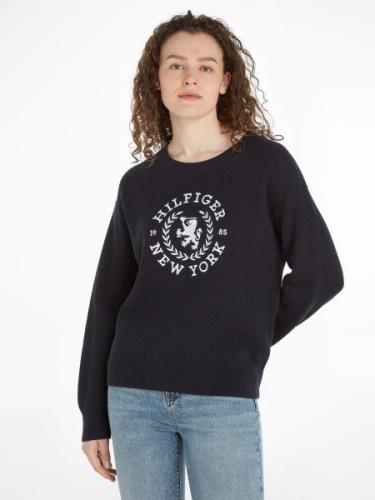 Tommy Hilfiger Trui met ronde hals met tommy hilfiger merklabel