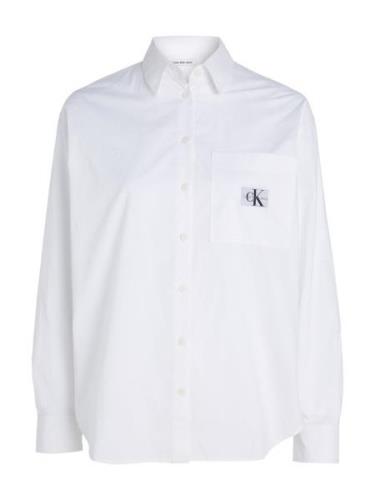 NU 20% KORTING: Calvin Klein Overhemdblouse WOVEN LABEL RELAXED SHIRT