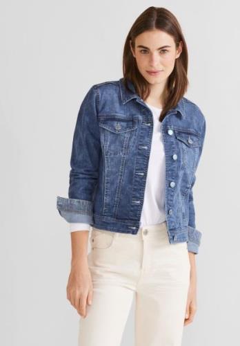 STREET ONE Jeansblazer in middenblauwe wassing