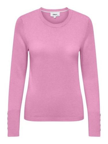 Only Trui met ronde hals ONLJULIE LIFE LS BUTTON O-NECK CC KNT