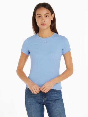 TOMMY JEANS T-shirt Slim Essential Rib Shirt, Rippshirt Rundhalsshirt