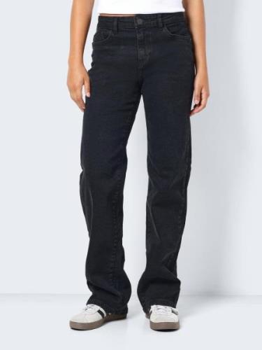 Noisy may Straight jeans NMYOLANDA NW WIDE JEANS BLACK NOOS