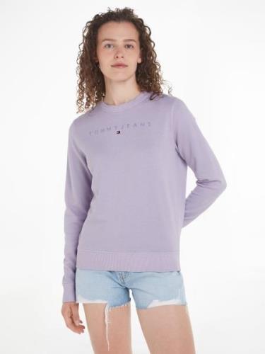 TOMMY JEANS Sweatshirt TJW REG TONAL LINEAR CREW met tommy jeans-logo-...