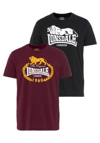 NU 20% KORTING: Lonsdale T-shirt (2-delig, Set van 2)