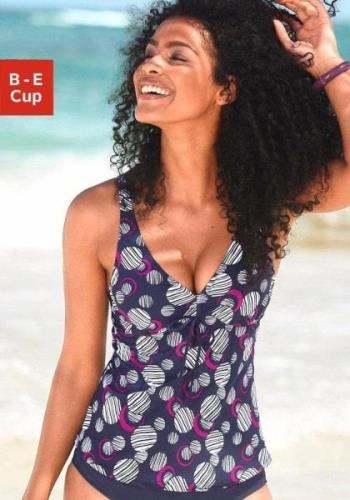 NU 20% KORTING: Lascana Beugeltankini in rondjes-design