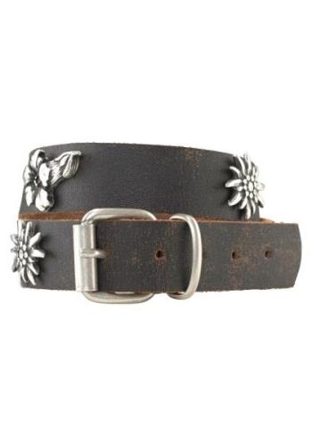 Firetti Leren armband Folkloremotief edelweiss met zirkoon (synthetisc...