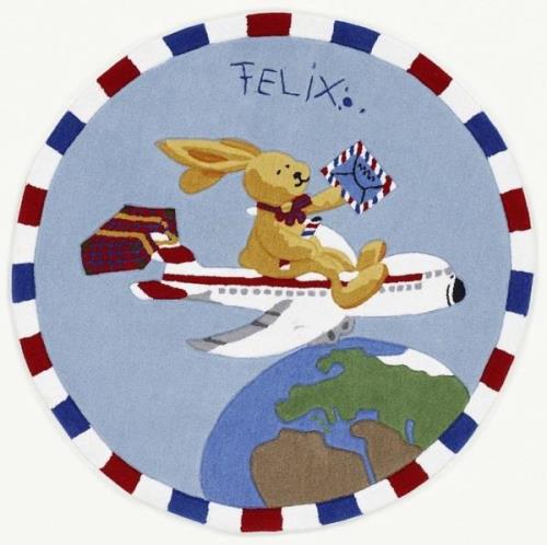 Felix der Hase Kindervloerkleed Felix de haas FE-2934-01 Gesneden reli...