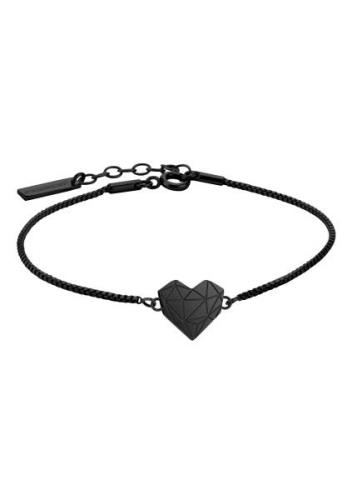 Liebeskind Berlin Edelstalen armband Hart, LJ-0616-B-17 met zirkoon (s...