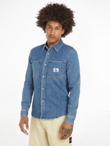Calvin Klein Jeans overhemd LINEAR SLIM DENIM SHIRT met calvin klein-l...