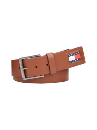 TOMMY JEANS Leren riem TJM FLAG LEATHER 4.0