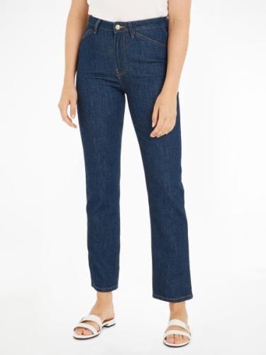 Tommy Hilfiger Straight jeans CLASSIC STRAIGHT HW met leren tommy hilf...