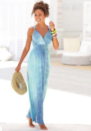 Lascana Maxi-jurk met batik print en verstelbare halslijn, zomerjurk, ...