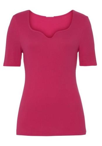 NU 20% KORTING: Vivance T-shirt met hartvormig decolleté (1-delig)