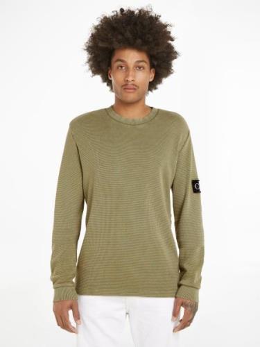 Calvin Klein Shirt met lange mouwen WASHED BADGE WAFFLE LS TEE