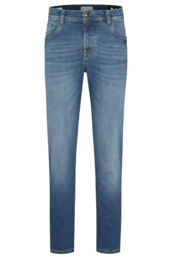 NU 20% KORTING: Bugatti 5-pocket jeans in gebruikte look