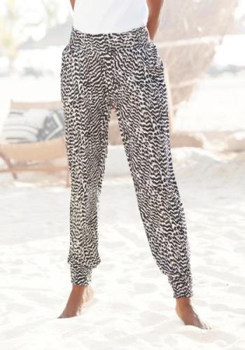 Vivance Jerseybroek met animal print en zakken, elastische tailleband,...